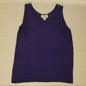 CAROL PATTERSON VINTAGE BLUE TANK - Large 
